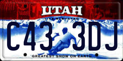 UT license plate C433DJ