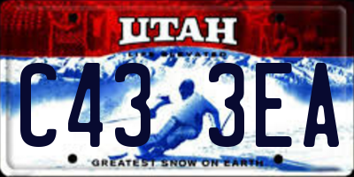 UT license plate C433EA