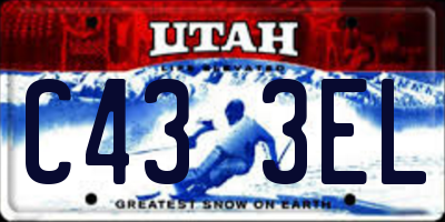 UT license plate C433EL