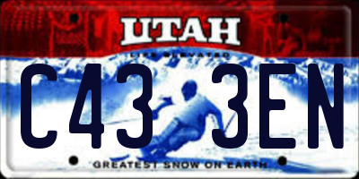UT license plate C433EN