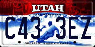 UT license plate C433EZ