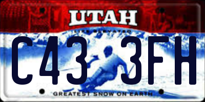 UT license plate C433FH