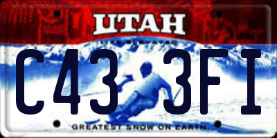 UT license plate C433FI