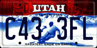 UT license plate C433FL