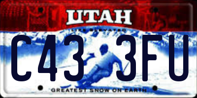 UT license plate C433FU