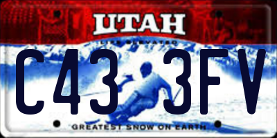 UT license plate C433FV