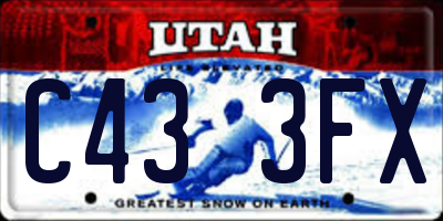 UT license plate C433FX