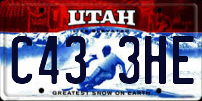 UT license plate C433HE