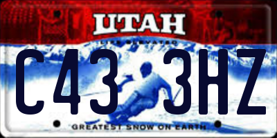 UT license plate C433HZ