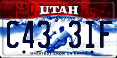 UT license plate C433IF