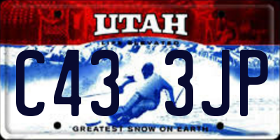UT license plate C433JP
