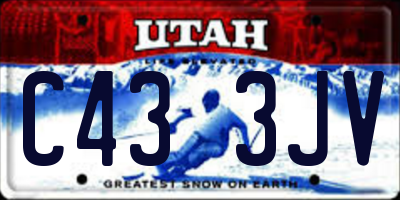 UT license plate C433JV