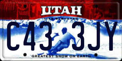 UT license plate C433JY