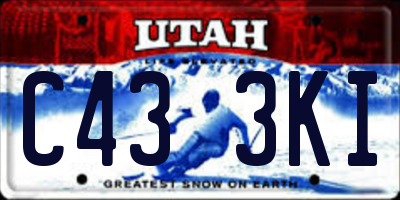 UT license plate C433KI