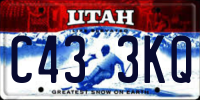 UT license plate C433KQ