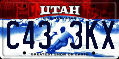 UT license plate C433KX