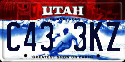 UT license plate C433KZ