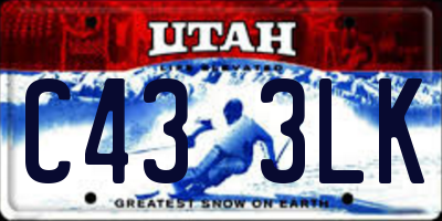 UT license plate C433LK