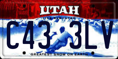 UT license plate C433LV
