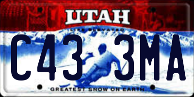 UT license plate C433MA