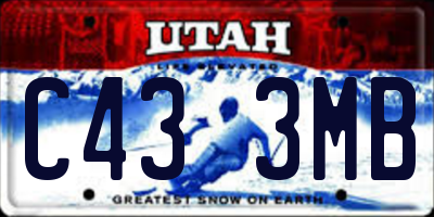 UT license plate C433MB