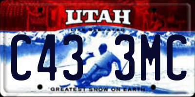 UT license plate C433MC
