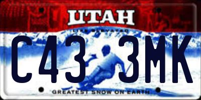 UT license plate C433MK