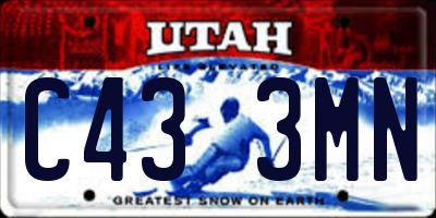 UT license plate C433MN