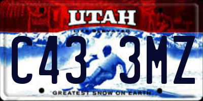 UT license plate C433MZ