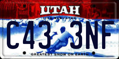 UT license plate C433NF