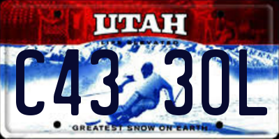 UT license plate C433OL