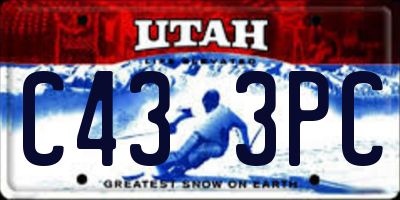 UT license plate C433PC