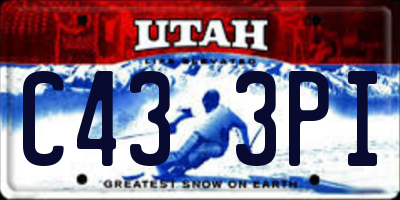 UT license plate C433PI