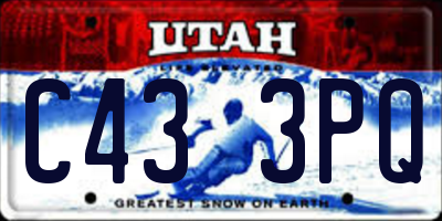 UT license plate C433PQ
