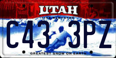 UT license plate C433PZ
