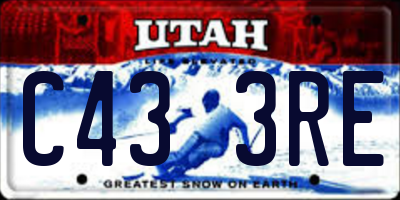 UT license plate C433RE