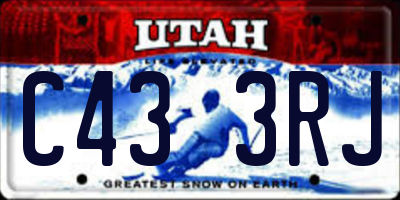 UT license plate C433RJ