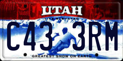 UT license plate C433RM