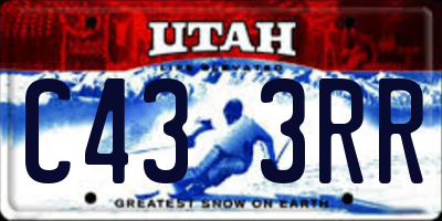 UT license plate C433RR