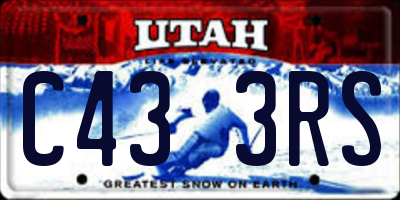 UT license plate C433RS