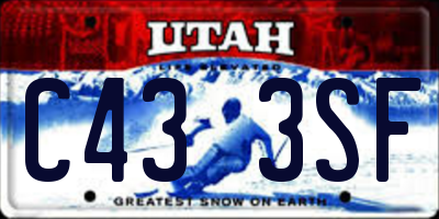 UT license plate C433SF