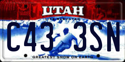 UT license plate C433SN