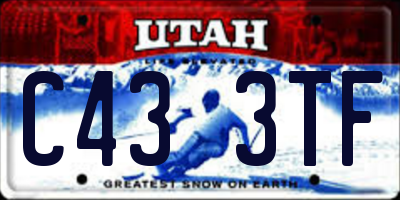 UT license plate C433TF