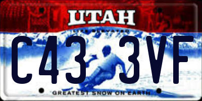UT license plate C433VF