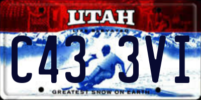 UT license plate C433VI