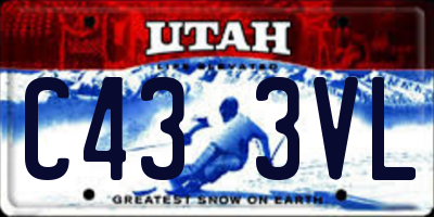UT license plate C433VL