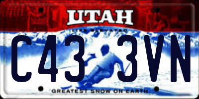 UT license plate C433VN