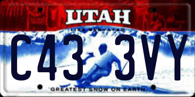 UT license plate C433VY