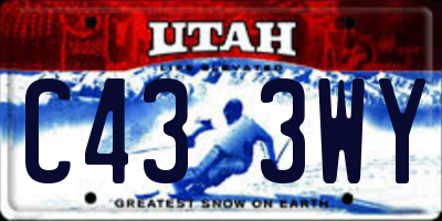 UT license plate C433WY