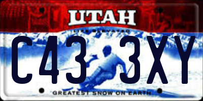 UT license plate C433XY